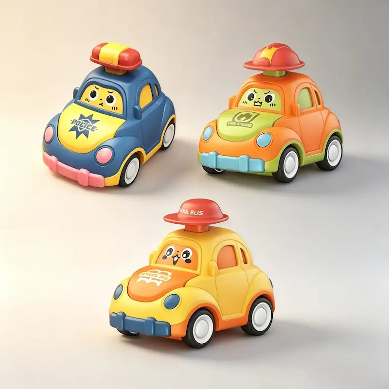 Cartoon Press & Go Toddler Toy Cars
