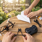 DIY Motorized Remote Control Paper Airplane Flying Toy