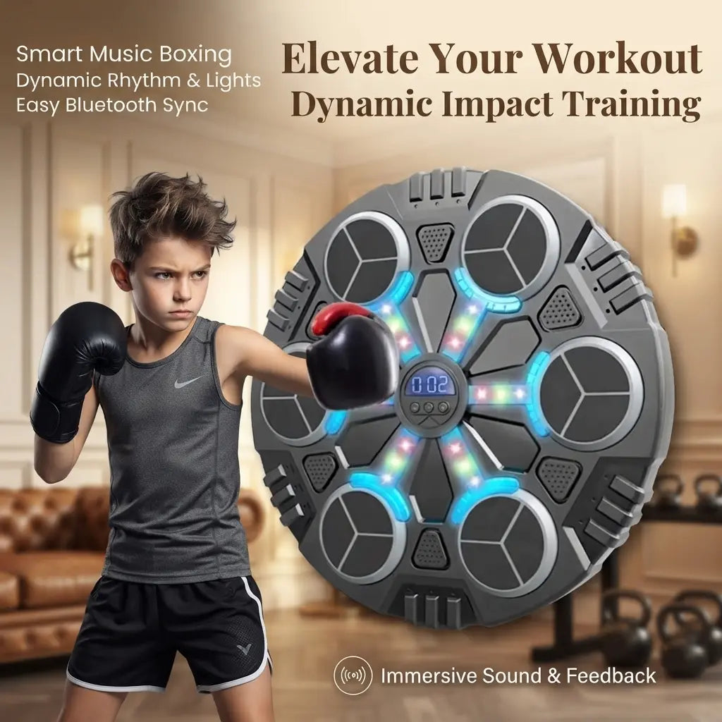 Smart Music Boxing Target | Bluetooth Rhythm Wall Trainer with LED Lights
