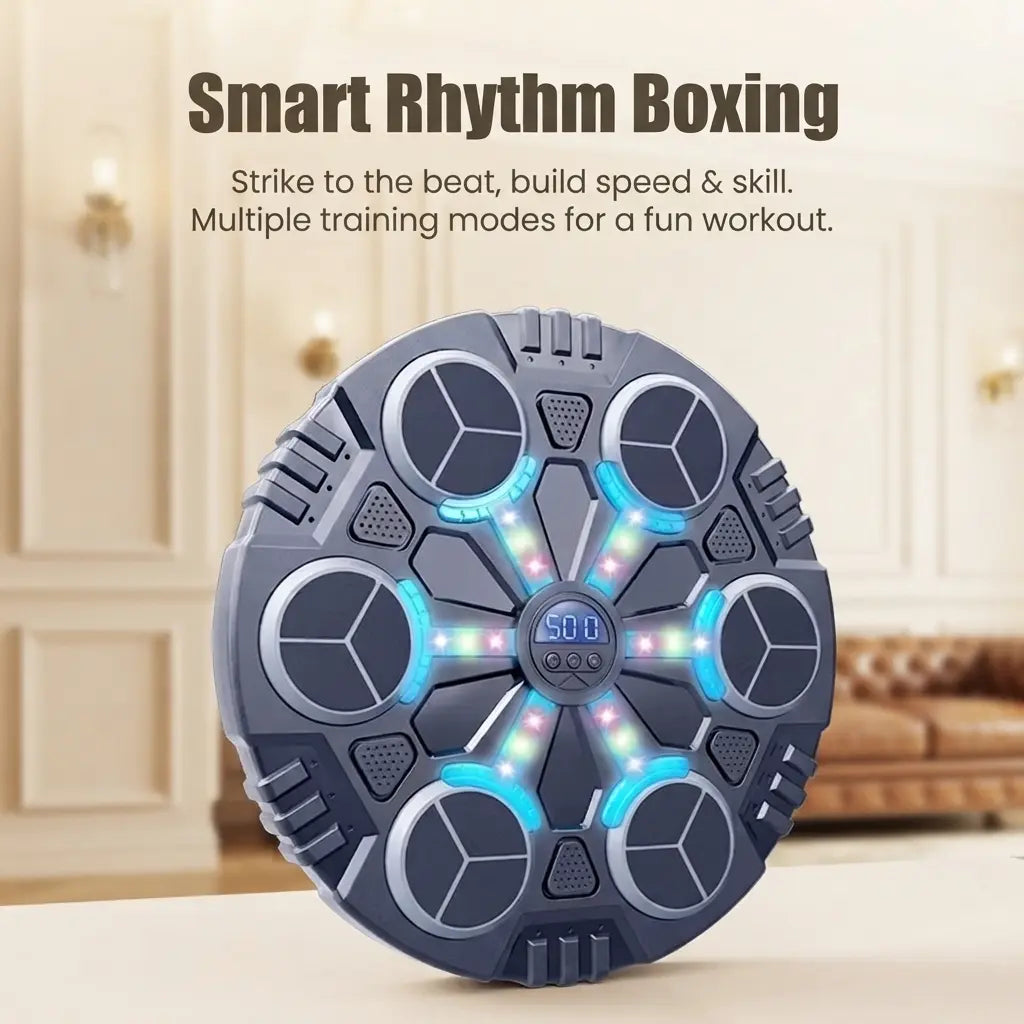 Smart Music Boxing Target | Bluetooth Rhythm Wall Trainer with LED Lights