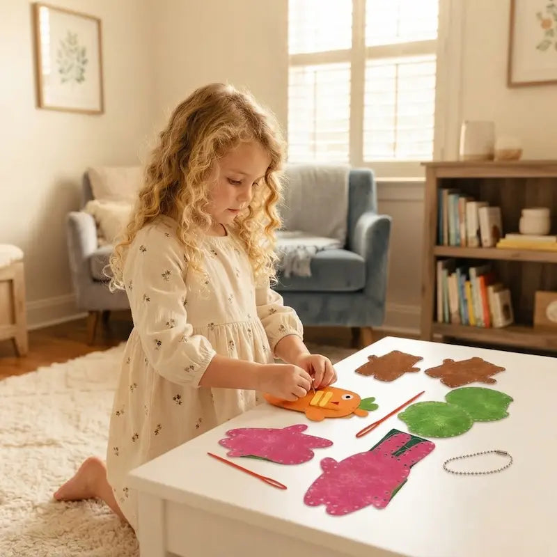 Safe DIY Felt Animal Sewing Craft Kit for Kids
