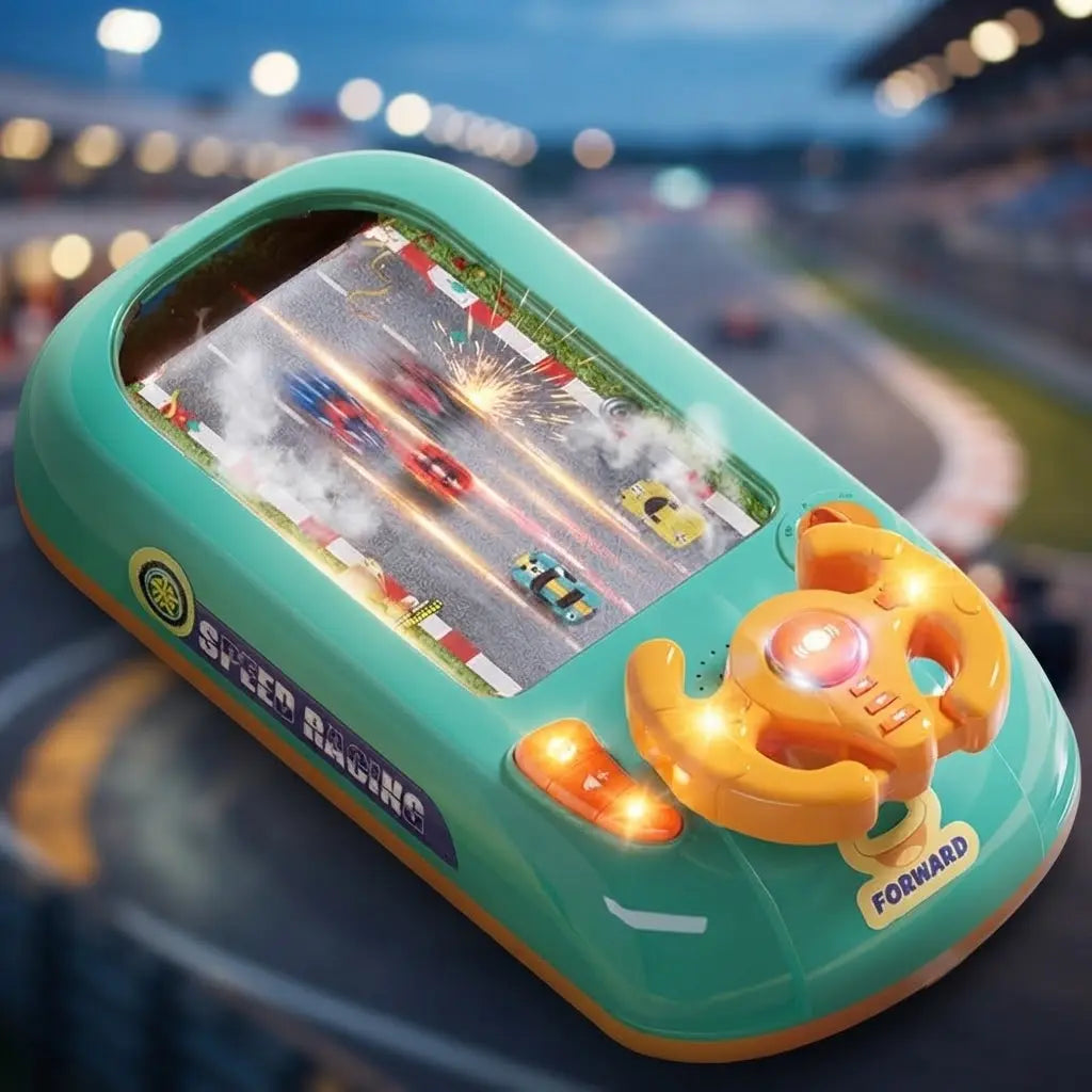 TurboRace Interactive Steering Wheel Game Console 200-Level Racing Toy for Kids