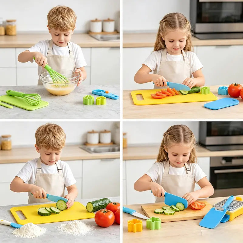 Safe Montessori Kitchen Tools Set for Kids